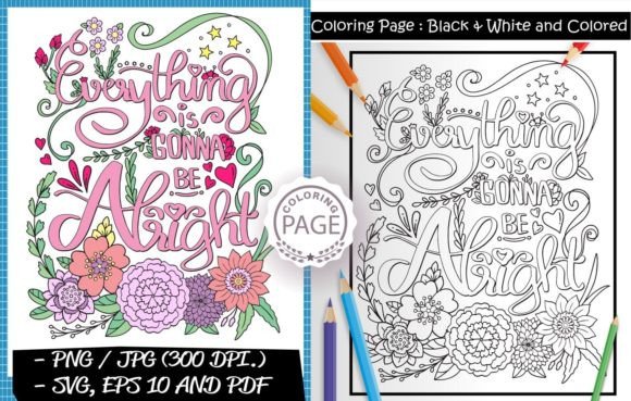 Download Inspiration Coloring Page for Adult - Premium Bundle