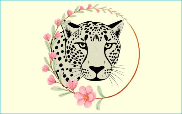 Download Cheetah Head and Watercolor Floral Svg - Watercolor floral svg Collection