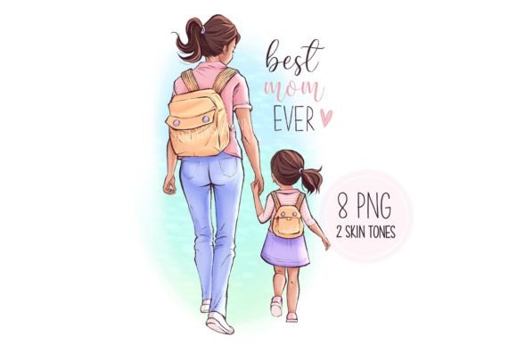 Download Mommy and Daughter Clipart, Mother's Day - Premium Resources